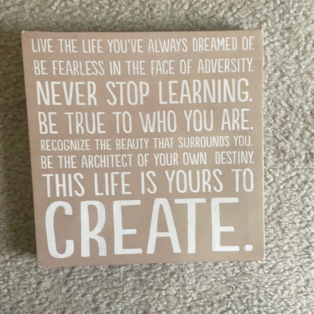Inspirational Sign. Home decor. Wall hanging.